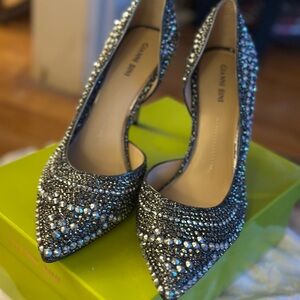Gianni Bini Silver Embellished Heels